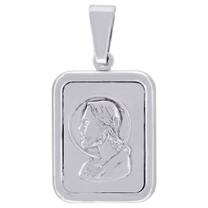 925 Sterling Silver Mens Jesus Religious Charm Pendant