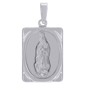 925 Sterling Silver Unisex Religious Guadalupe Charm Pendant