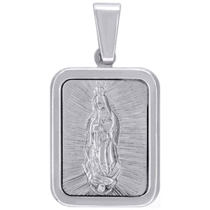925 Sterling Silver Unisex Religious Guadalupe Charm Pendant