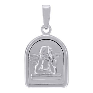 925 Sterling Silver Unisex Religious Angel Raphael Charm Pendant