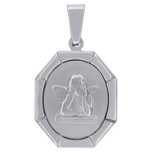 925 Sterling Silver Unisex Religious Angel Raphael Charm Pendant