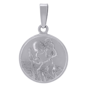 925 Sterling Silver Unisex Religious Saint Christopher Charm Pendant