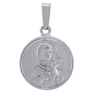 925 Sterling Silver Unisex Religious Saint Teresa Charm Pendant