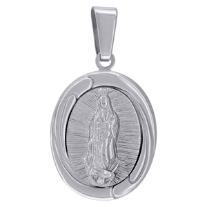 925 Sterling Silver Unisex Religious Guadalupe Charm Pendant