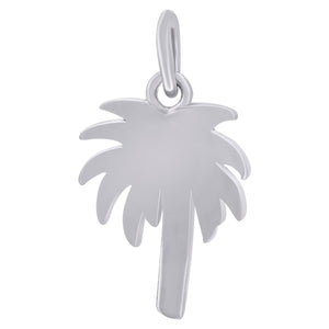 925 Sterling Silver Womens Palm Tree Beach Charm Pendant