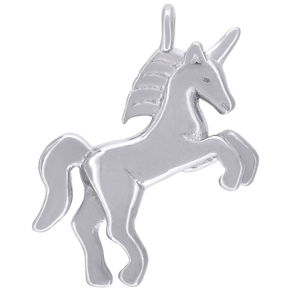 925 Sterling Silver Mens Unicorn Animal Charm Pendant