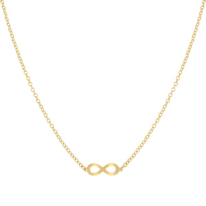 14kt Yellow Gold Womens Polished Finish Infinity Necklace Size 18 Inches