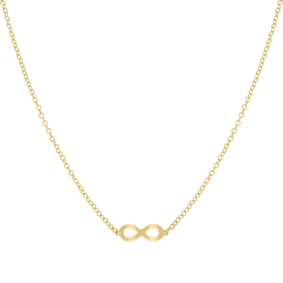 14kt Yellow Gold Womens Polished Finish Infinity Necklace Size 18 Inches
