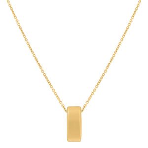 14kt Yellow Gold Womens Polished Finish Bar Necklace Size 18 Inches