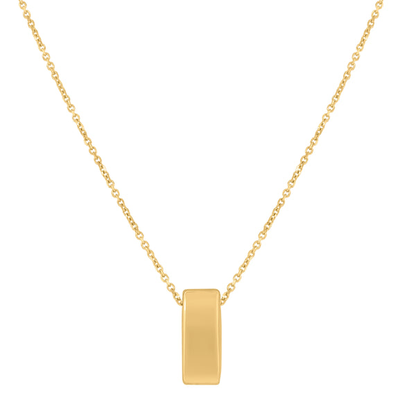 14kt Yellow Gold Womens Polished Finish Bar Necklace Size 18 Inches