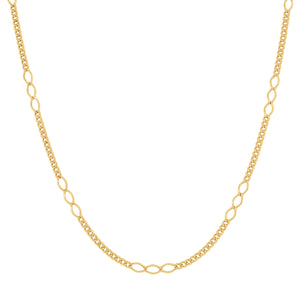 14kt Yellow Gold Unisex Polished Finish Necklace Size 20 Inches