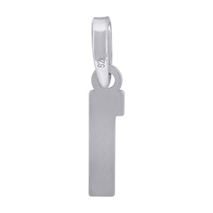 925 Sterling Silver Unisex Initial Number 1 Charm Pendant