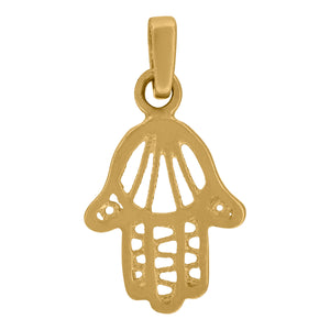 14kt Yellow Gold Womens Hand Of Humsa Religious Charm Pendant