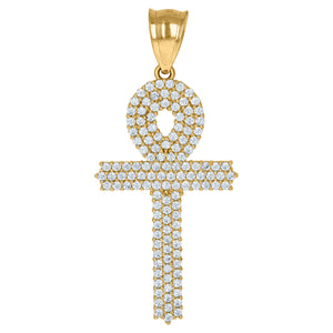 10kt Yellow Gold Mens Cubic-Zirconia Photoframe Star Charm Pendant