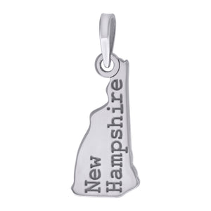 925 Sterling Silver Unisex American States New Hampshire Charm Pendant