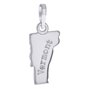 925 Sterling Silver Unisex American States Vermont Charm Pendant
