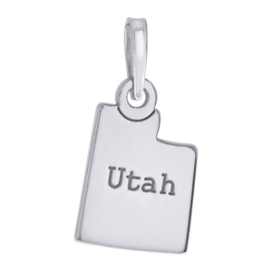 925 Sterling Silver Unisex American States Utah Charm Pendant