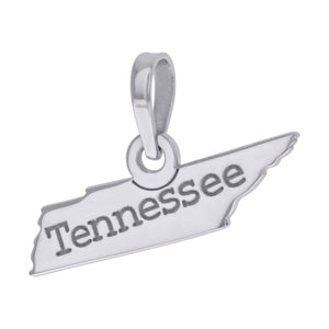 925 Sterling Silver Unisex American States Tennessee Charm Pendant