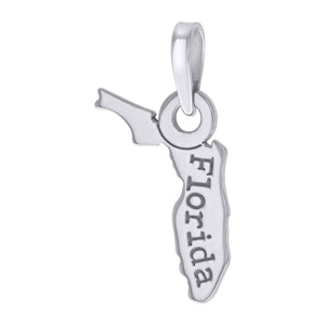 925 Sterling Silver Unisex American States Florida Charm Pendant
