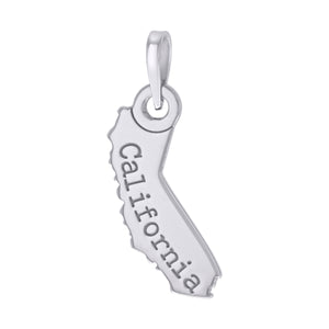 925 Sterling Silver Unisex American States California Charm Pendant
