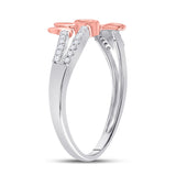Sterling Silver Womens Round Diamond Mom Mother Ring 1/6 Cttw