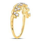 14kt Yellow Gold Womens Round Diamond Stackable Band Ring 1/4 Cttw