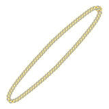 10kt Yellow Gold Mens Round Diamond Cuban Link Chain Necklace 13-1/5 Cttw