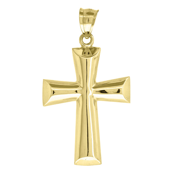 10kt Yellow Gold Unisex Cross Religious Charm Pendant