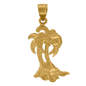 10kt Yellow Gold Diamond-cut Unisex Lobster Ht:30.7 x W:14.3 Charm Pendant