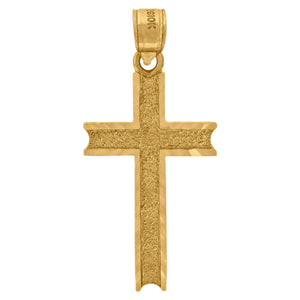 10kt Yellow Gold Womens Mens Unisex Cross Religious Charm Pendant