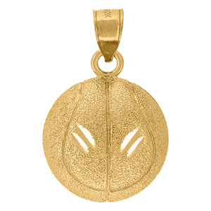10kt Yellow Gold Mens Textured Soccer Ball Sports Charm Pendant