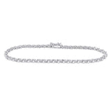 10kt White Gold Womens Round Diamond Tennis Bracelet 1 Cttw