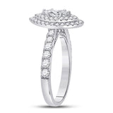 14kt White Gold Marquise Diamond Solitaire Bridal Wedding Engagement Ring 1 Cttw