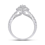 14kt White Gold Marquise Diamond Solitaire Bridal Wedding Engagement Ring 1 Cttw