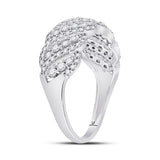 14kt White Gold Womens Round Diamond Timeless Anniversary Ring 5/8 Cttw