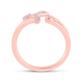 14kt Rose Gold Womens Round Diamond Fashion Ring 1/5 Cttw