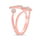 14kt Rose Gold Womens Round Diamond Fashion Ring 1/5 Cttw