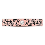 14kt Rose Gold Womens Round Diamond Floral Anniversary Ring 1/20 Cttw