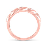 14kt Rose Gold Womens Round Diamond Fashion Ring 1/6 Cttw
