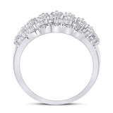 14kt White Gold Womens Round Diamond Anniversary Ring 7/8 Cttw
