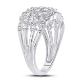 14kt White Gold Womens Round Diamond Anniversary Ring 7/8 Cttw