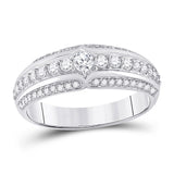 14kt White Gold His Hers Round Diamond Halo Matching Wedding Set 2-1/3 Cttw
