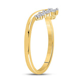 10kt Yellow Gold Womens Round Diamond Band Ring 1/6 Cttw