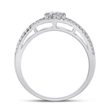 14kt White Gold Round Diamond Solitaire Bridal Wedding Engagement Ring 1/2 Cttw