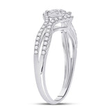14kt White Gold Round Diamond Solitaire Bridal Wedding Engagement Ring 1/2 Cttw