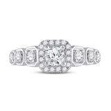14kt White Gold Round Diamond Solitaire Bridal Wedding Engagement Ring 1-1/4 Cttw