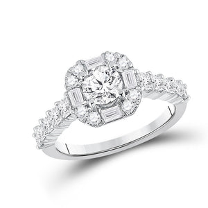 14kt White Gold Round Diamond Solitaire Bridal Wedding Engagement Ring 2 Cttw