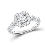 14kt White Gold Round Diamond Solitaire Bridal Wedding Engagement Ring 2 Cttw