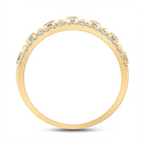 10kt Yellow Gold Womens Round Diamond Band Ring 1/5 Cttw