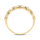 10kt Yellow Gold Womens Round Diamond Band Ring 1/10 Cttw